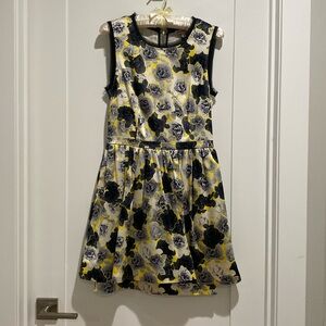 Yellow and black floral Juicy Couture cocktail dress